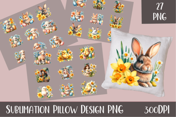 Download Easter Designs Bundle|Easter Pillow - Easter designs Collection