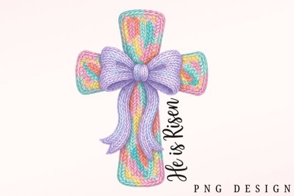 Download He is Risen Cross with Bow Sublimation D - Premium Bundle
