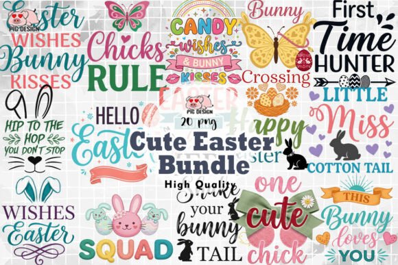 Download Cute Easter Quotes Bundle PNG - Easter quotes Collection